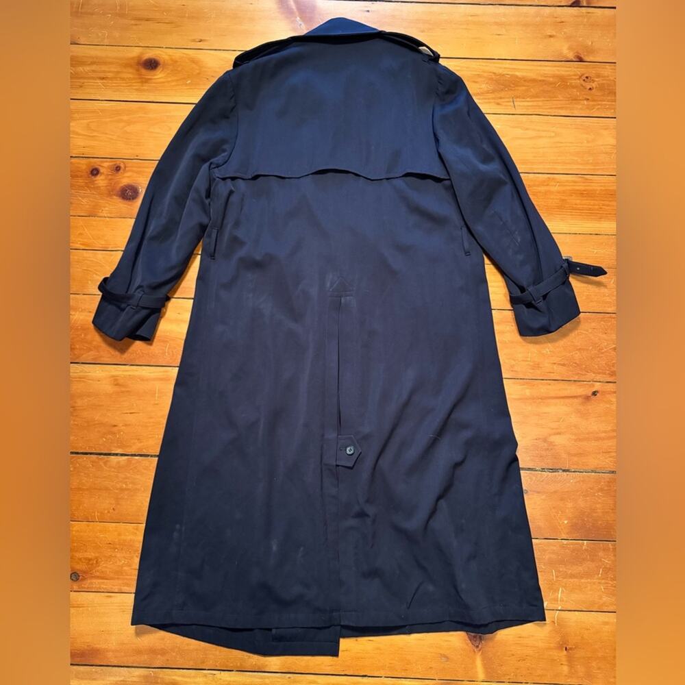 Ralph Lauren Purple Label Wool Trench Coat With Leather Buckles - Picture 16 of 16